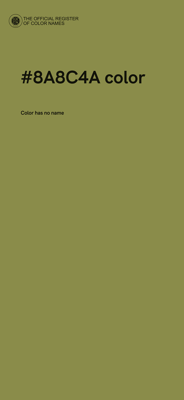 #8A8C4A color image
