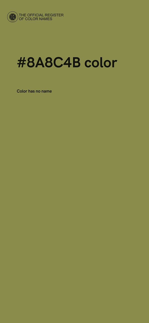 #8A8C4B color image