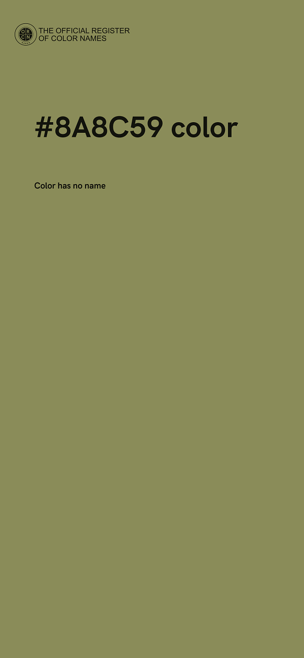 #8A8C59 color image