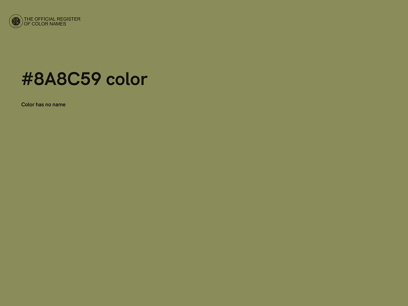 #8A8C59 color image