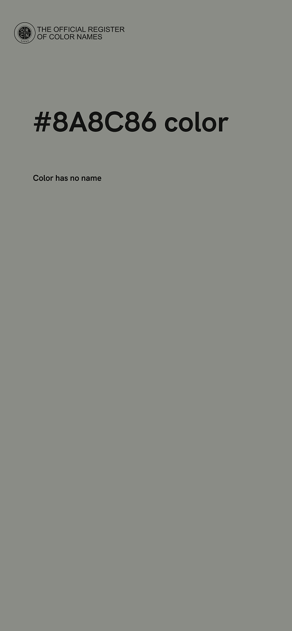 #8A8C86 color image