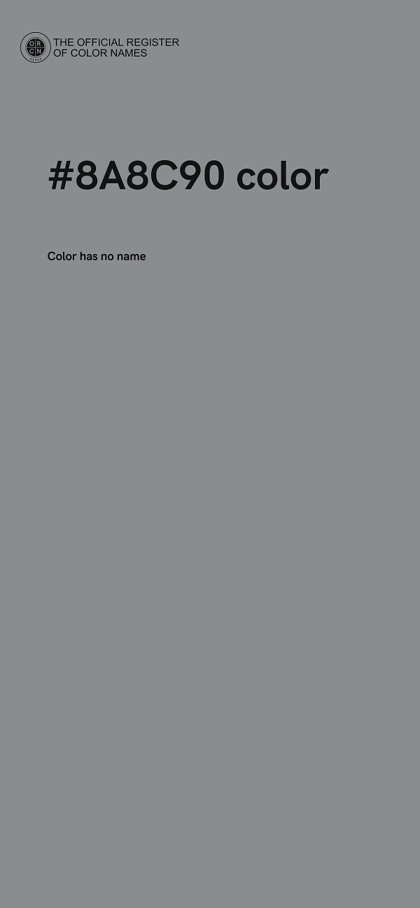 #8A8C90 color image