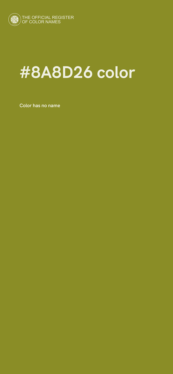 #8A8D26 color image