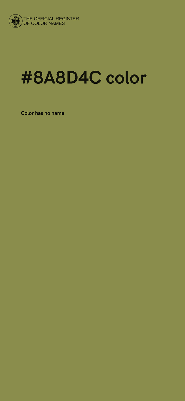 #8A8D4C color image