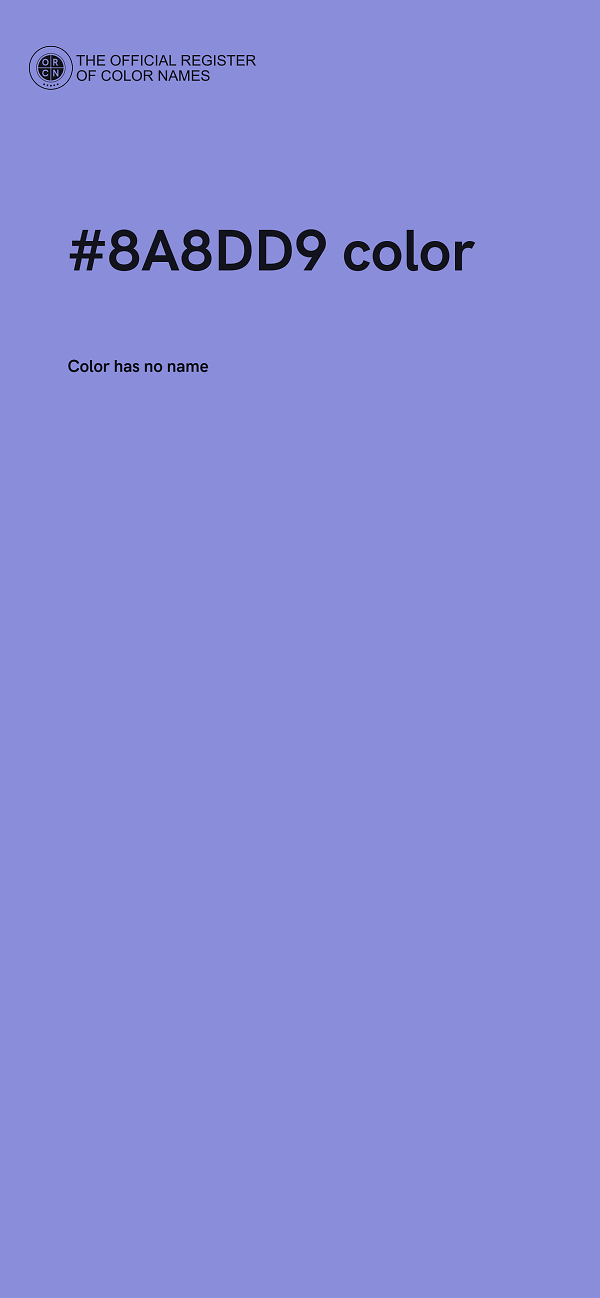 #8A8DD9 color image