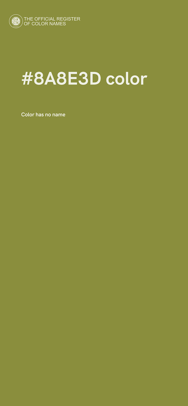 #8A8E3D color image