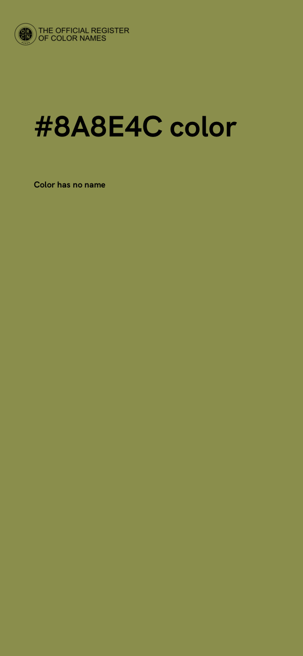 #8A8E4C color image