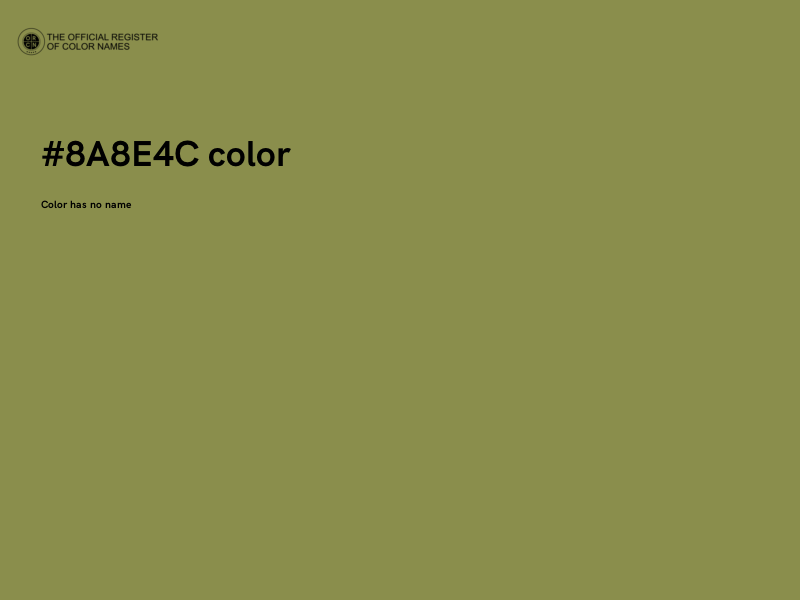 #8A8E4C color image