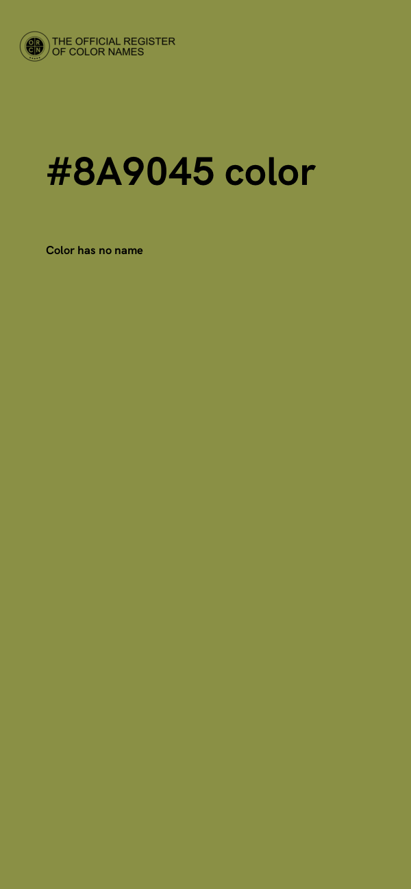 #8A9045 color image