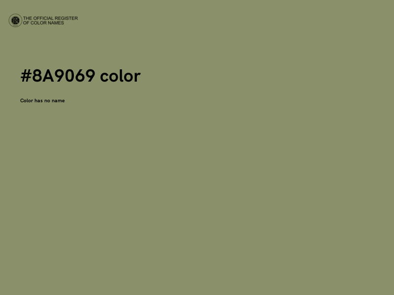 #8A9069 color image