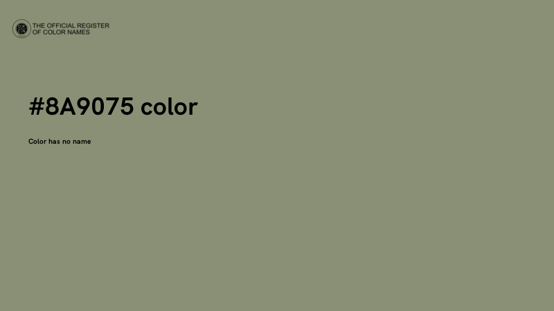 #8A9075 color image