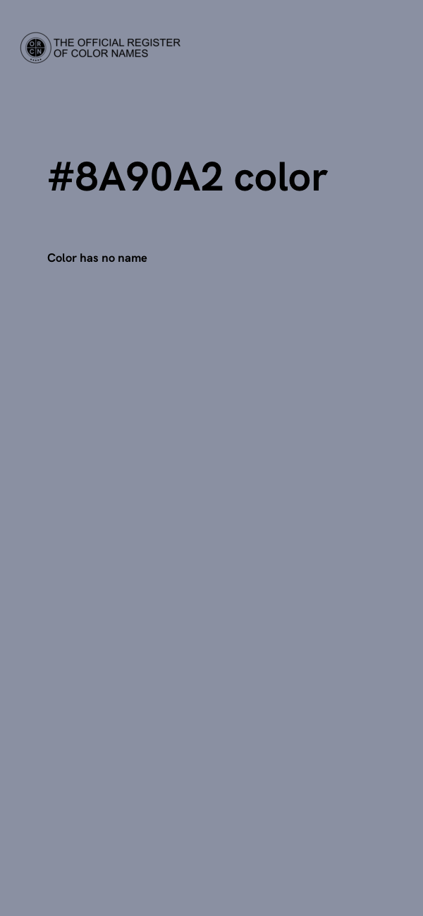 #8A90A2 color image