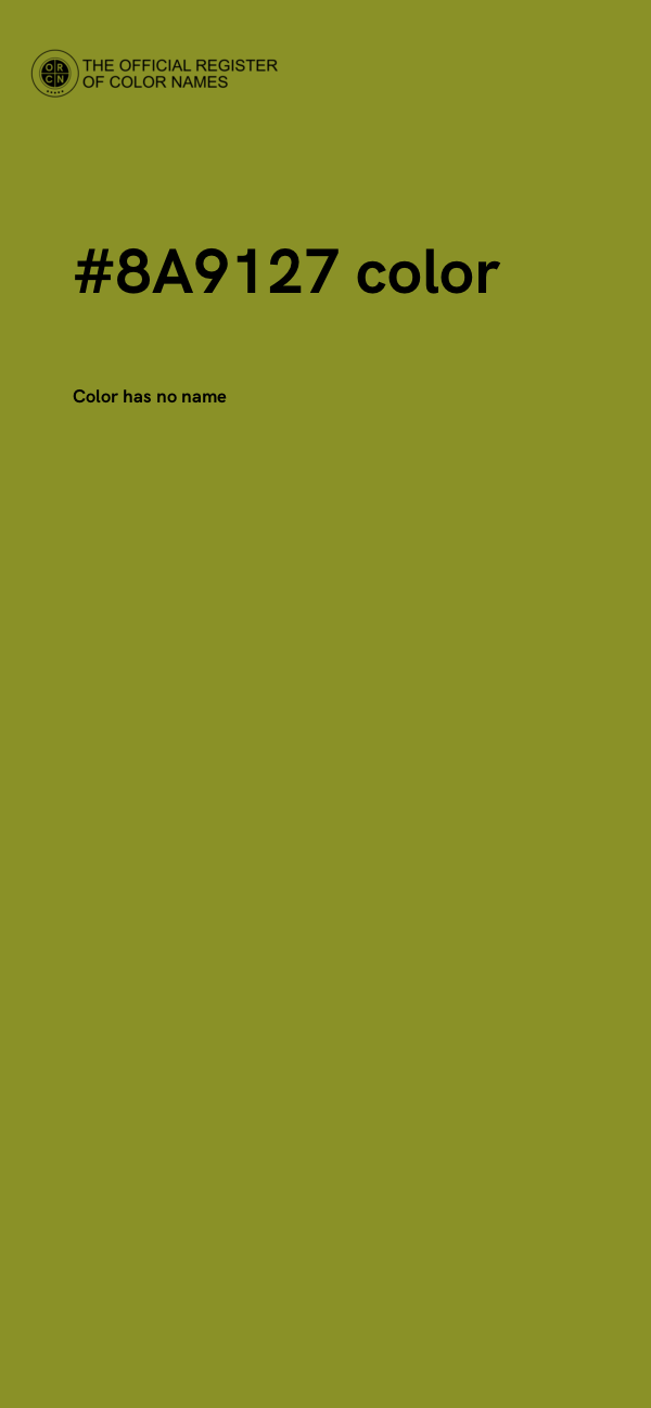 #8A9127 color image