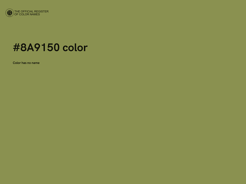 #8A9150 color image