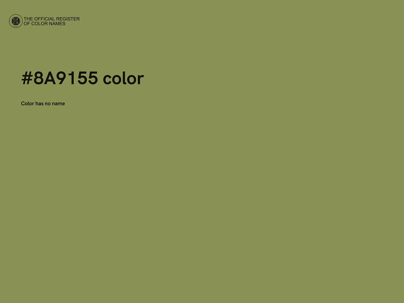 #8A9155 color image