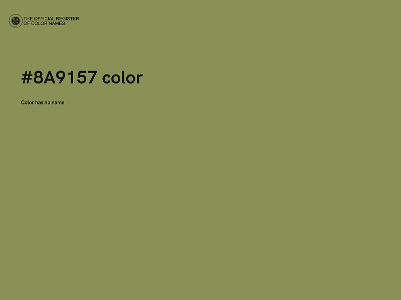#8A9157 color image