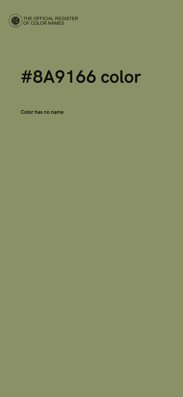 #8A9166 color image