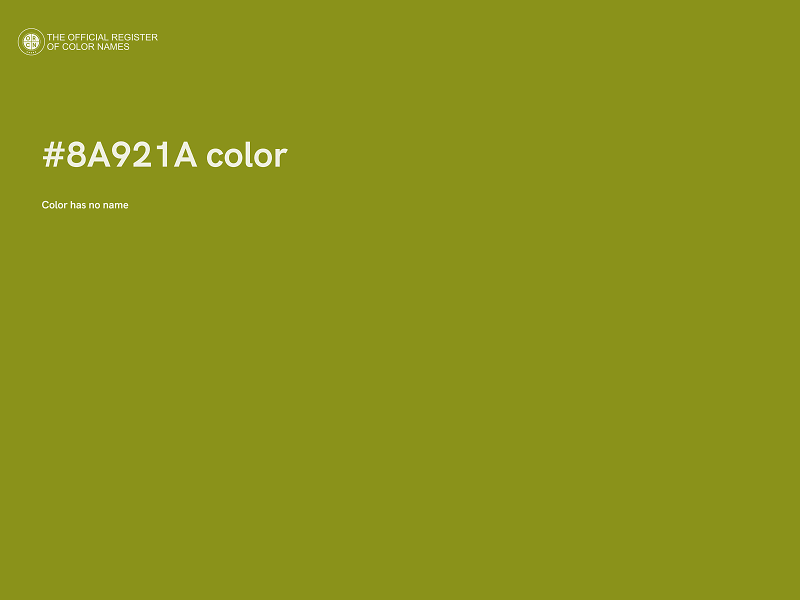 #8A921A color image