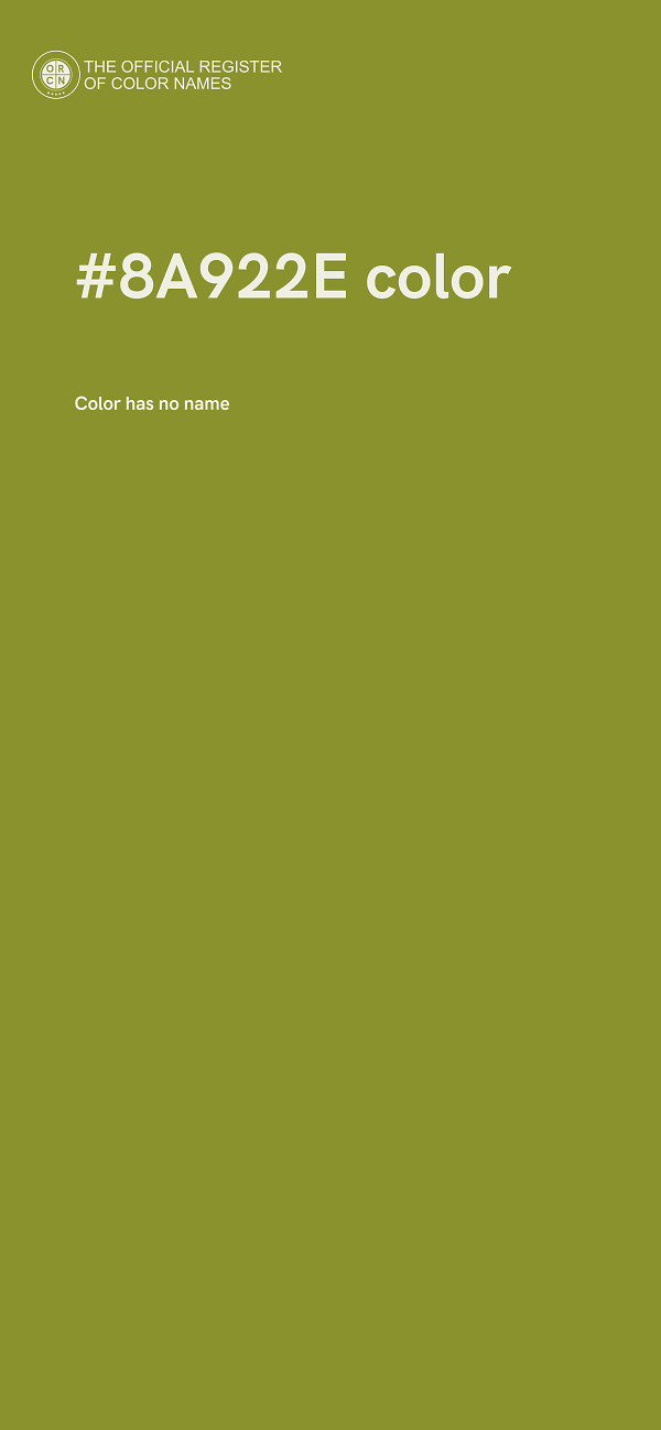 #8A922E color image