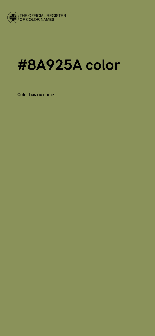 #8A925A color image