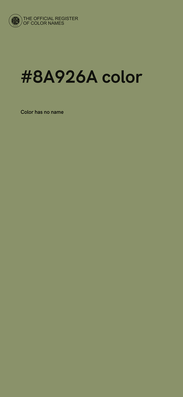 #8A926A color image