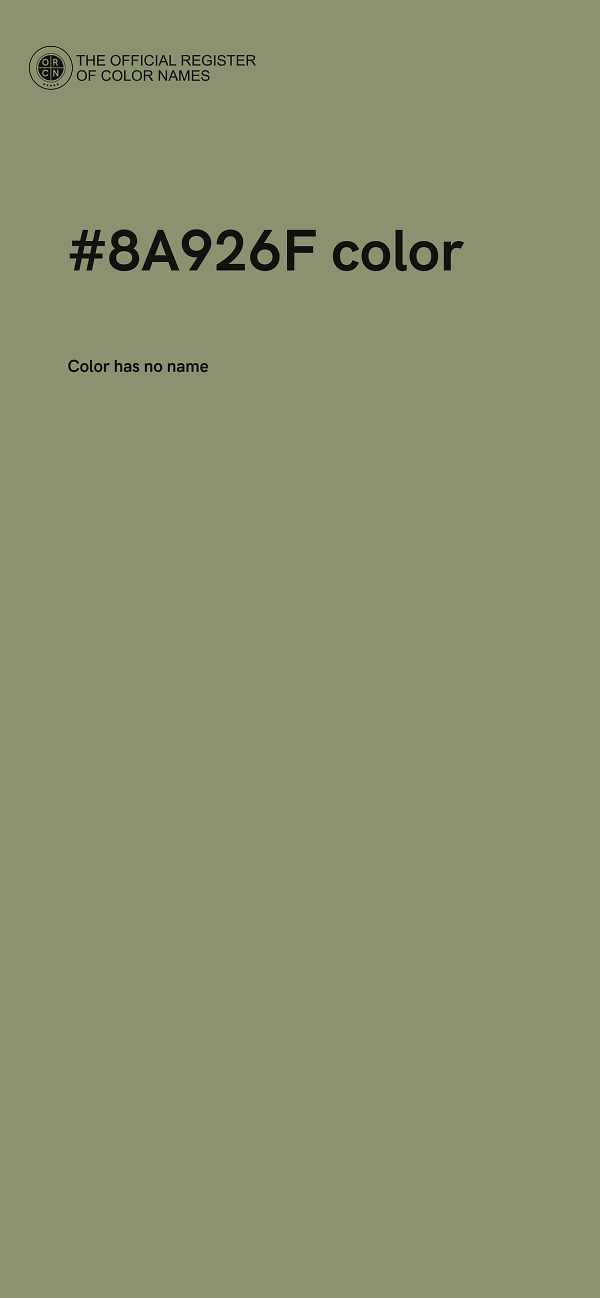 #8A926F color image