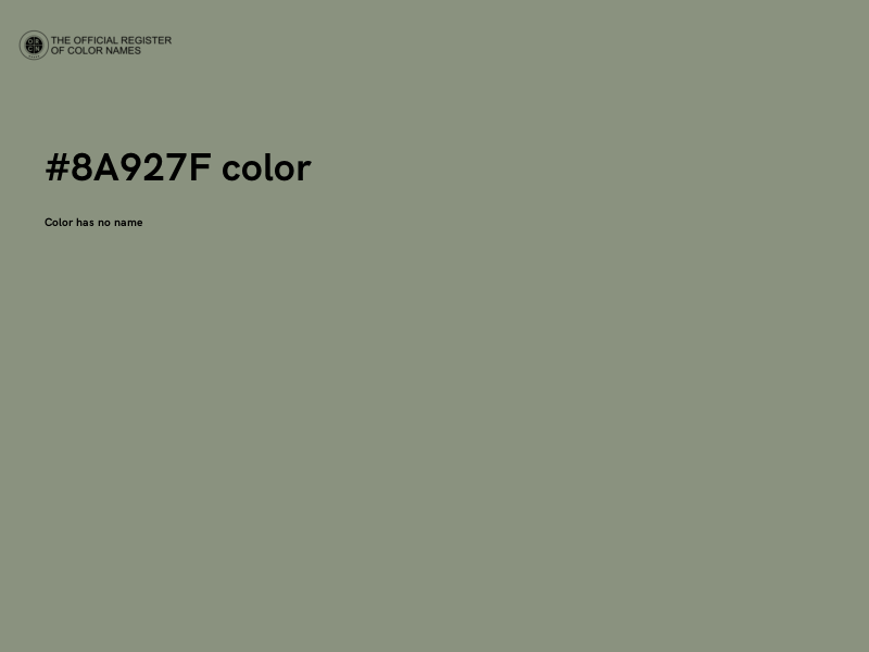 #8A927F color image