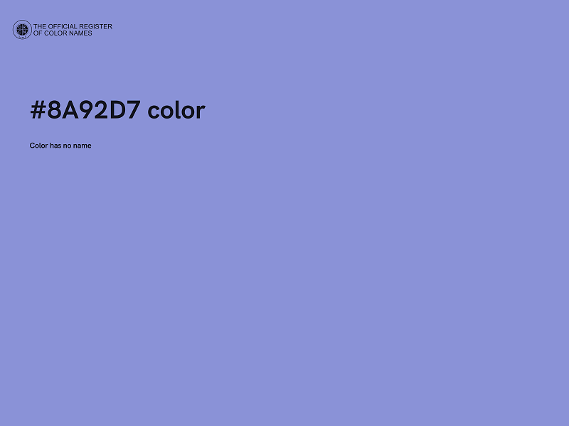 #8A92D7 color image