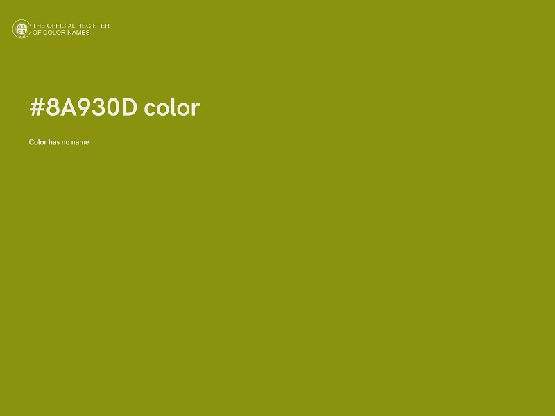 #8A930D color image