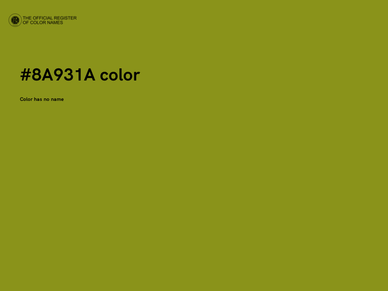 #8A931A color image