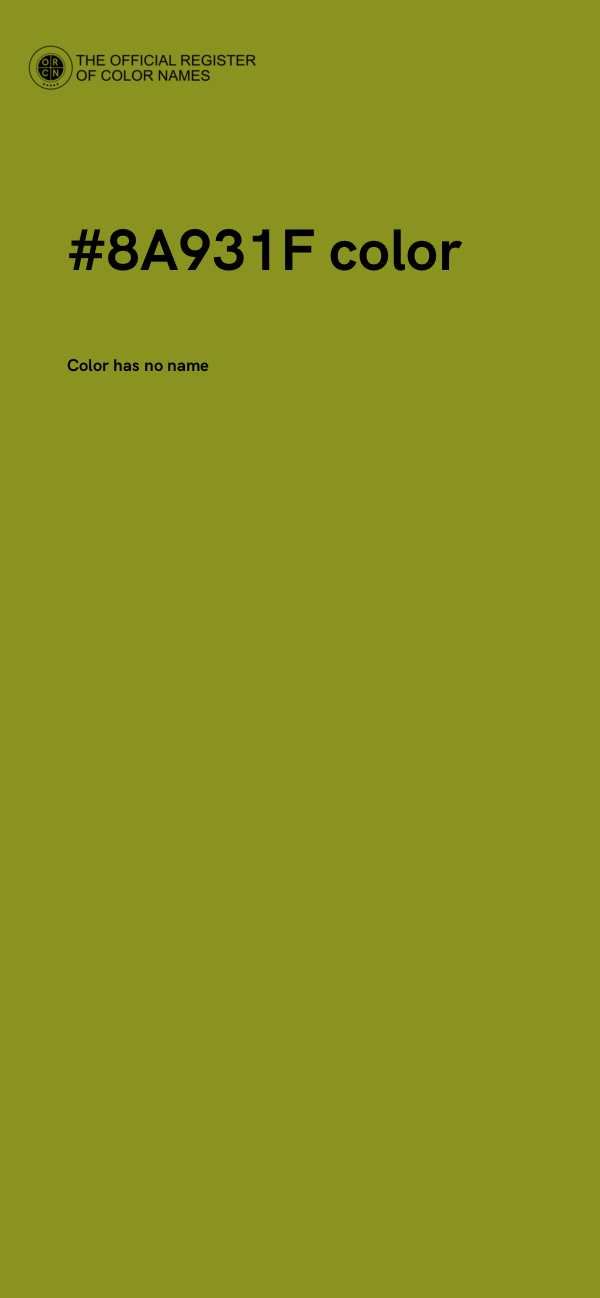 #8A931F color image