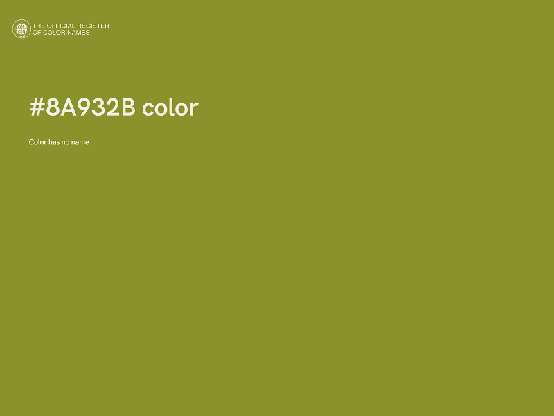 #8A932B color image