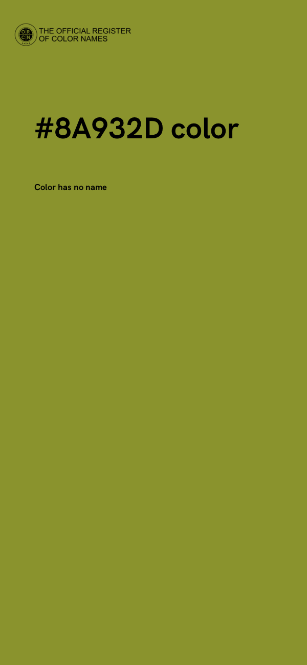 #8A932D color image