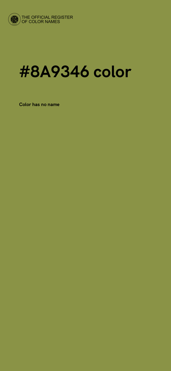 #8A9346 color image