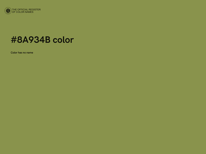 #8A934B color image