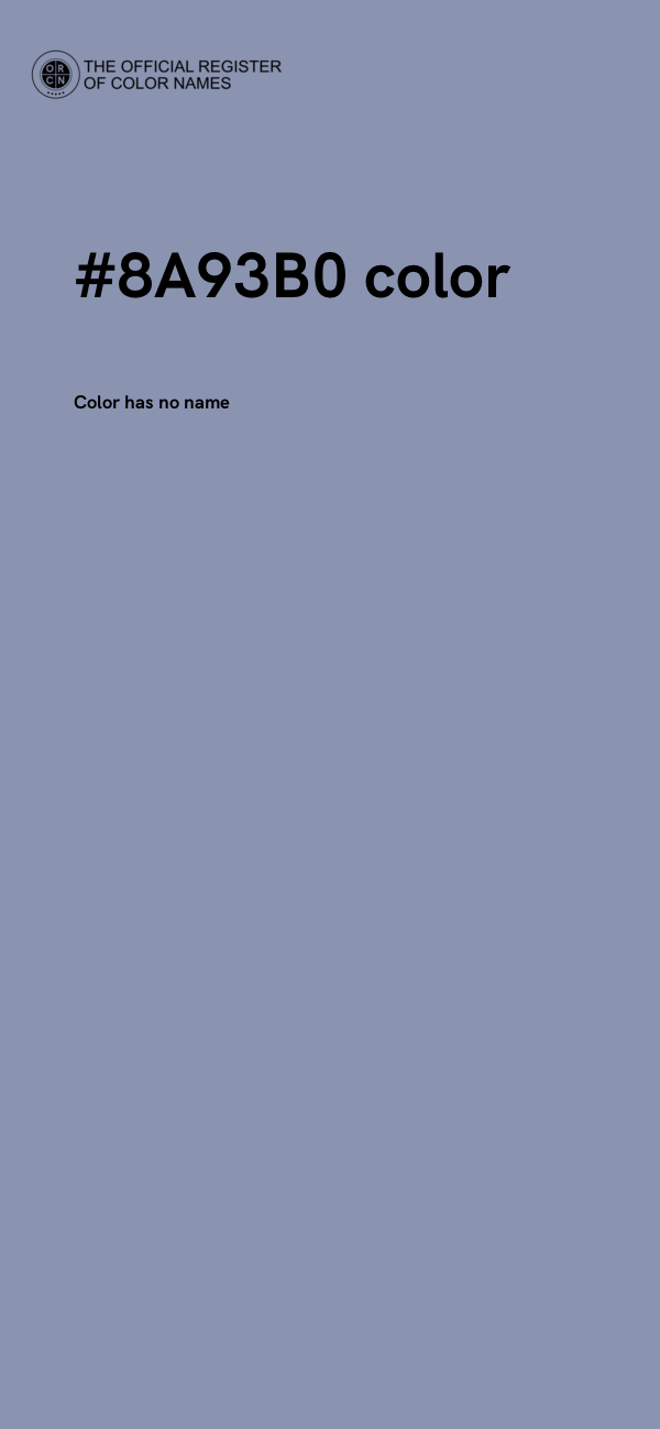 #8A93B0 color image