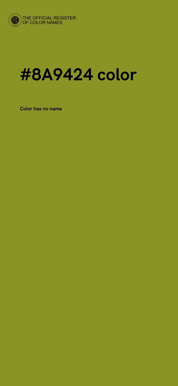 #8A9424 color image