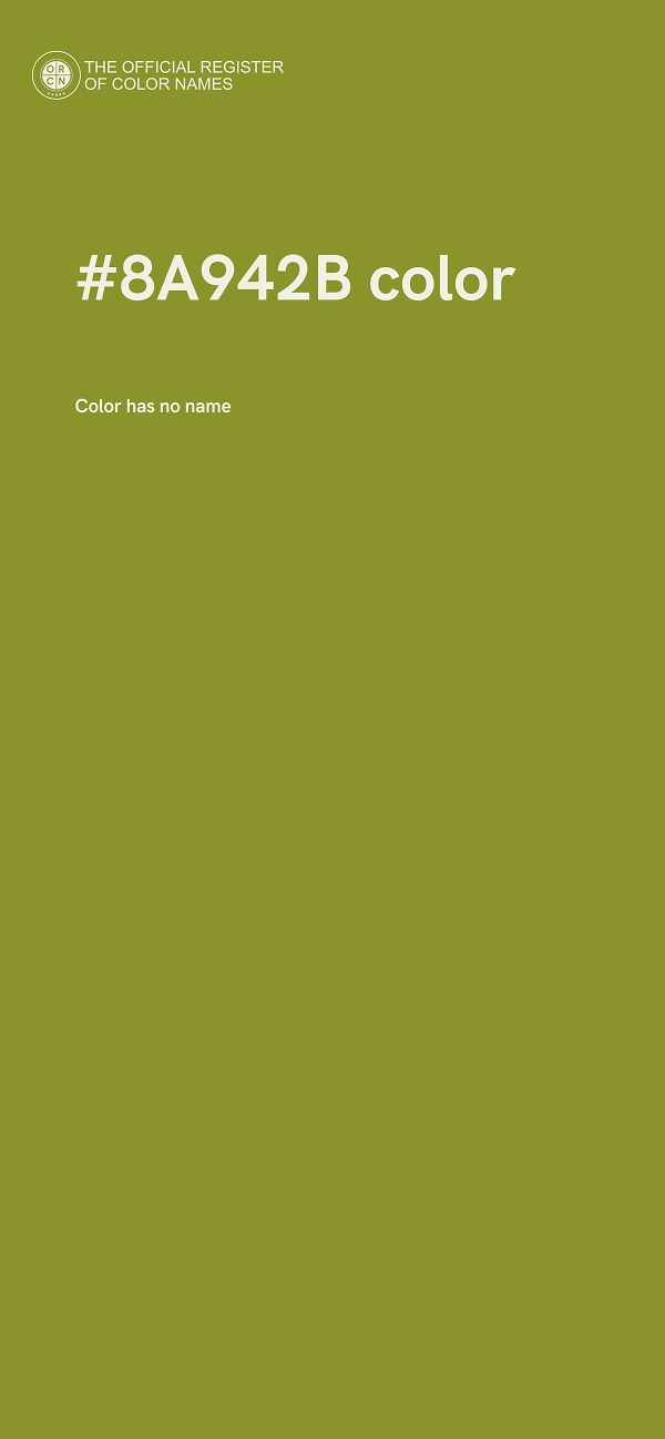 #8A942B color image