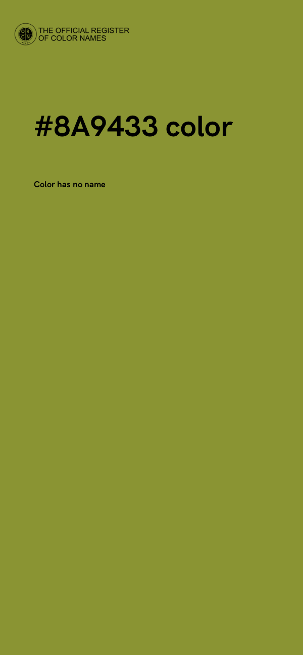 #8A9433 color image