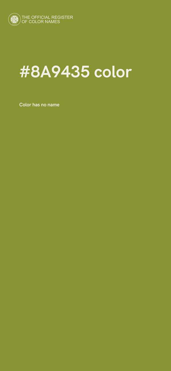 #8A9435 color image