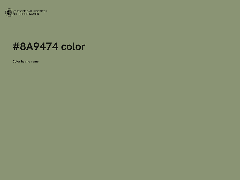 #8A9474 color image