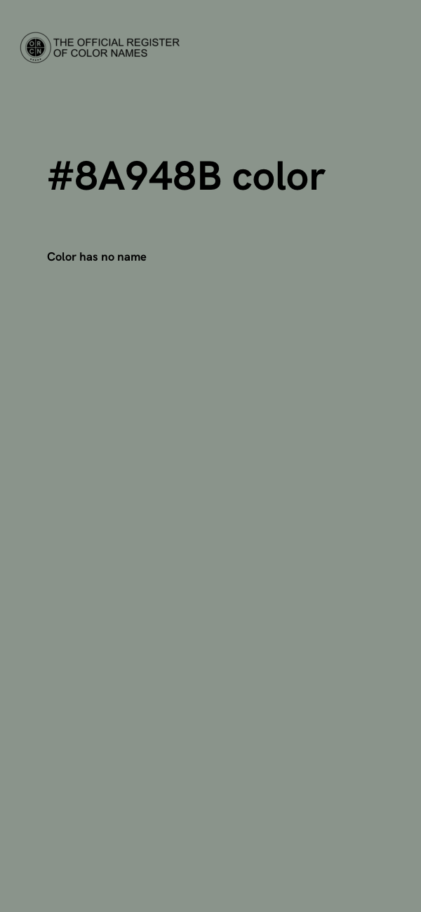 #8A948B color image