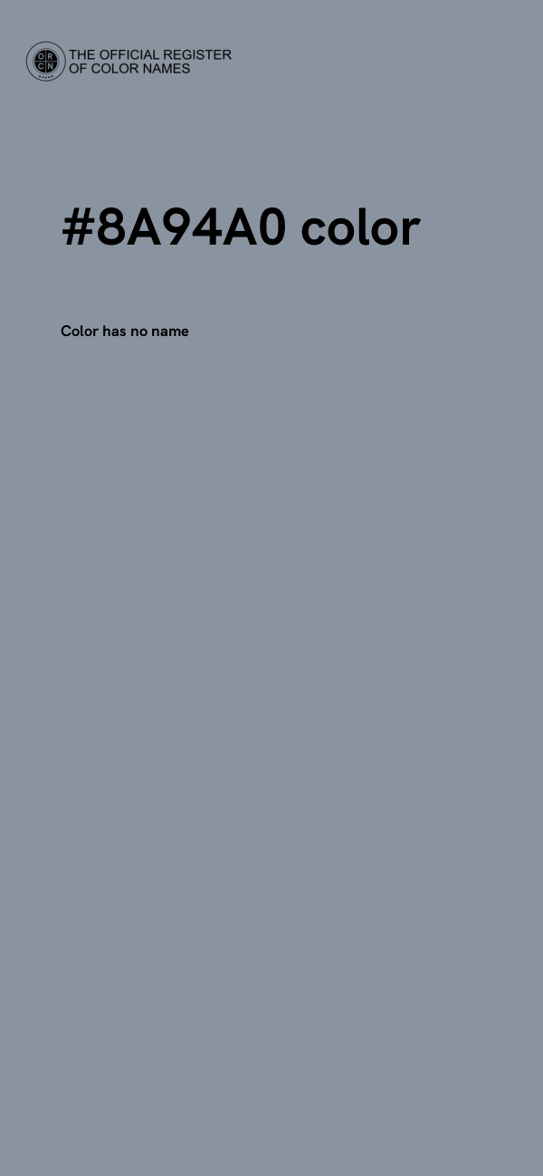#8A94A0 color image