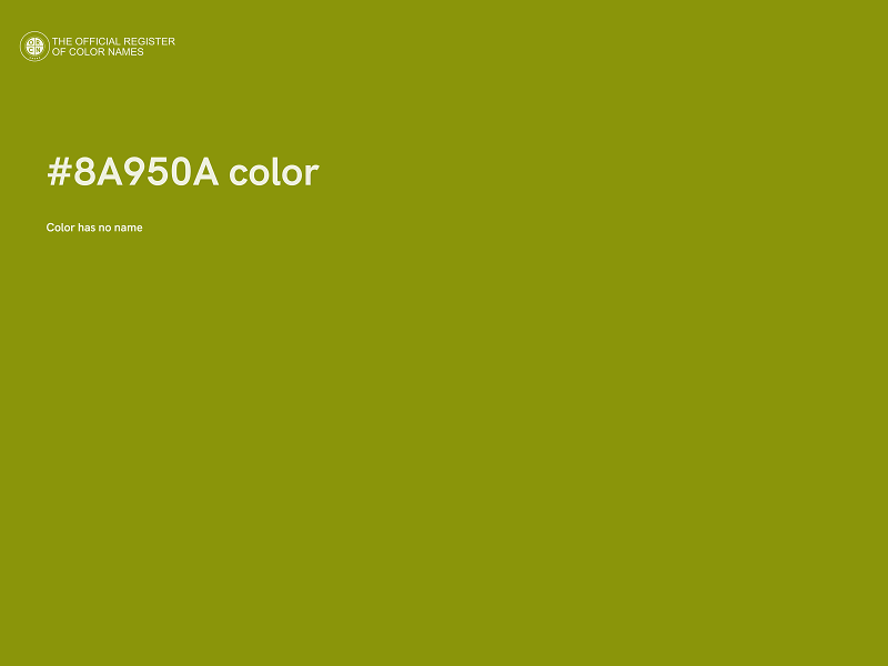 #8A950A color image