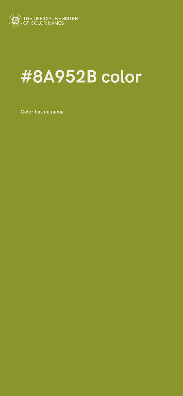 #8A952B color image