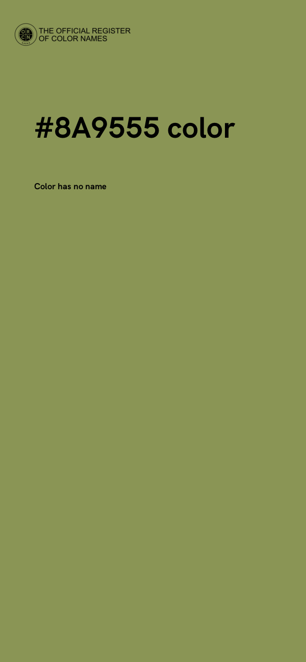 #8A9555 color image