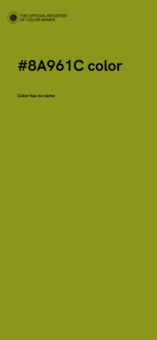 #8A961C color image