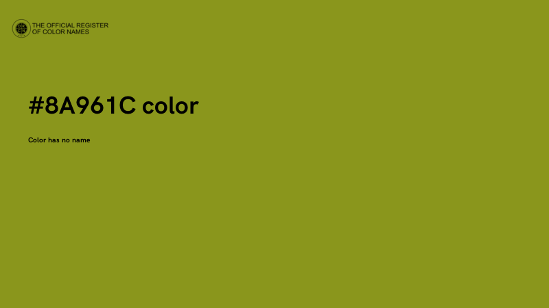 #8A961C color image