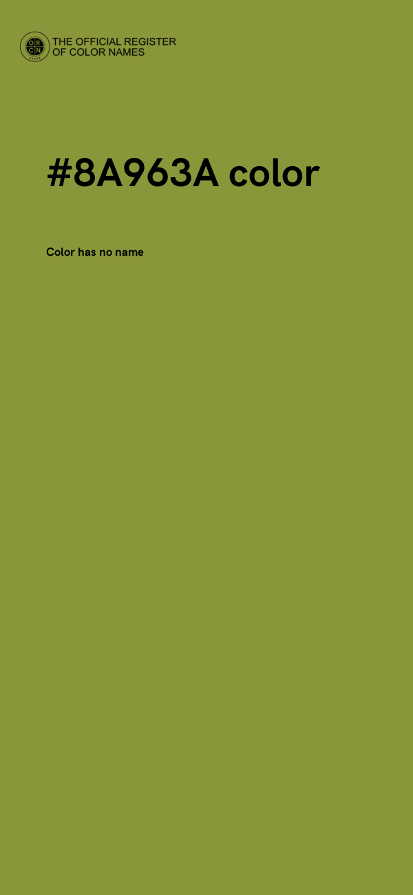 #8A963A color image