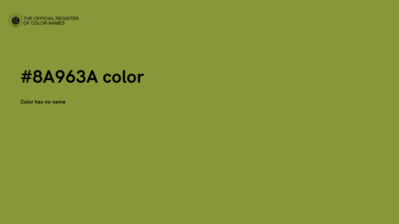 #8A963A color image